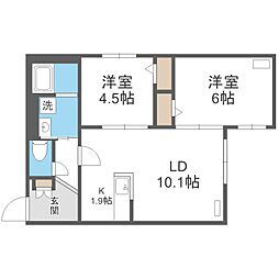 ラグジースペース本郷通南 2LDKの間取図画像