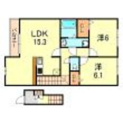 アルシオネ 2LDKの間取図画像