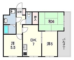 ヒルサイドテラス垂水 3DKの間取図画像