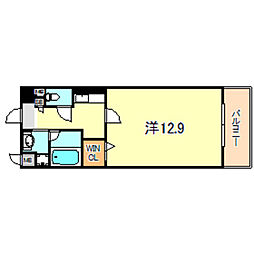 エスペーロ神田 1Kの間取図画像