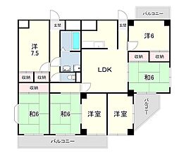 マノワールINO 6LDKの間取図画像