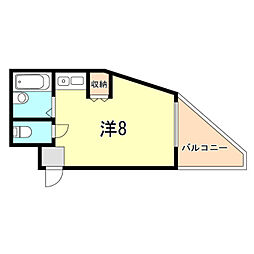 ハイツ ワンルームの間取図画像