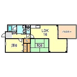 シーサイドパストラル林崎2 2LDKの間取図画像