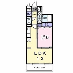 グラン・ステラータ 1LDKの間取図画像