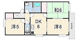 ヴァンベールB 3DKの間取図画像