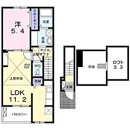 プレシャスコート 1LDKの間取図画像