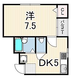 PLANDOR大久保 1DKの間取図画像