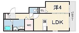 アイリープラザ上ノ丸 1LDKの間取図画像