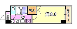 アートプラザ神戸西 1Kの間取図画像