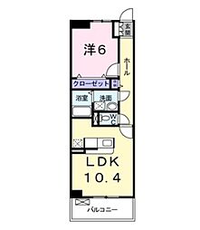 フォレスタ 1LDKの間取図画像