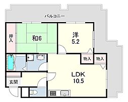 ドムールコスモス美山台 2LDKの間取図画像