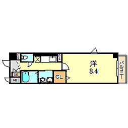 レガーロ 1Kの間取図画像