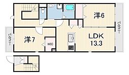 ヴェールメゾン 2LDKの間取図画像