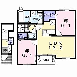 メゾンマリーゴールド 2LDKの間取図画像