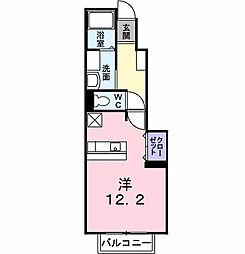 ヴィーヴルスミヨシ ワンルームの間取図画像