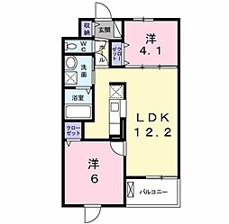 T&Nハピネス 2LDKの間取図画像