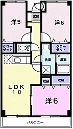 ビサイド大蔵谷 3LDKの間取図画像