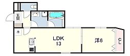 SApt. 1LDKの間取図画像