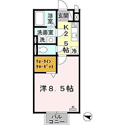 メゾンド・モンテ・ノール 1Kの間取図画像