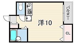 サニーパレス大津和 ワンルームの間取図画像