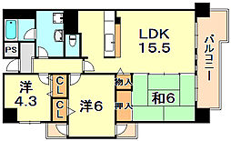 パレ清水が丘 3LDKの間取図画像