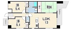 YKハイツ大久保 3LDKの間取図画像
