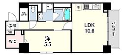 リラシオ西明石駅前 1LDKの間取図画像