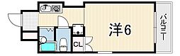 サントロペ ワンルームの間取図画像