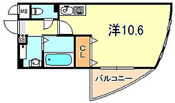 夢の館 ワンルームの間取図画像