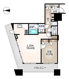 コンシェリア西新宿タワーズウエスト 1LDKの間取図画像