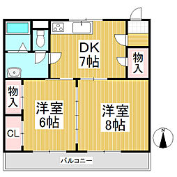 間取図画像 2DK