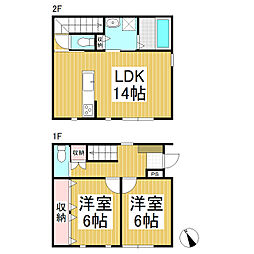 カーサグリスクラロ 2LDKの間取図画像