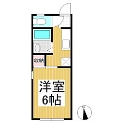 ハイツ富士見 1Kの間取図画像