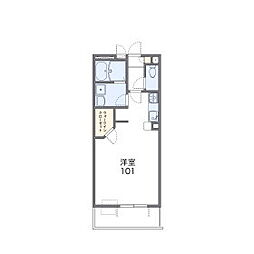 レオネクスト住吉2番館 1Kの間取図画像
