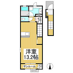 フルール ワンルームの間取図画像