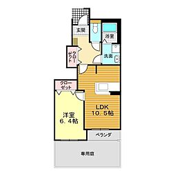 エポックタウン 1LDKの間取図画像