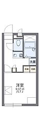 レオパレスヒルズ稗田 1Kの間取図画像