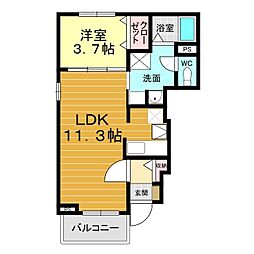 S&Aスクエア2 1LDKの間取図画像
