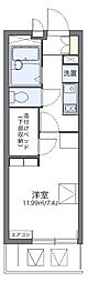 レオパレス入江 1Kの間取図画像