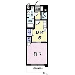 ガーデンパレス秋根 1DKの間取図画像
