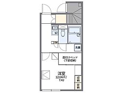 レオパレスソル 1Kの間取図画像