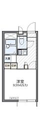 レオパレス湯田温泉2 1Kの間取図画像