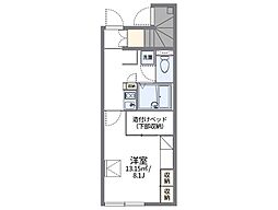 レオパレスソル 1Kの間取図画像