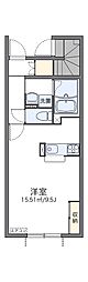 レオネクスト蒼空 1Kの間取図画像