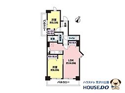 グリーンハイツ外堀通り 2LDKの間取図画像