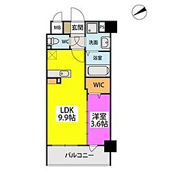 CASAFortuna 1LDKの間取図画像