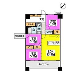 DIACAFUNE 3LDKの間取図画像