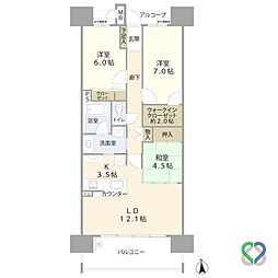 ロフティ大曽根 3LDKの間取図画像
