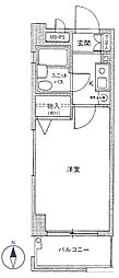 セザール鶴舞公園 1Kの間取図画像