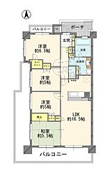 サンクレイドル並榎 4LDKの間取図画像